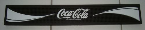 Rare Black Coca Cola Coke Bar Spill Mat Rubber Advertising Man Cave Brand NEW