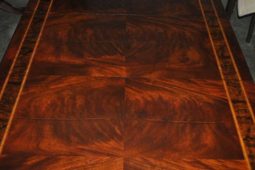 Floor sample maitland-smith flaming mahogany conference table, 10 ft long for sale