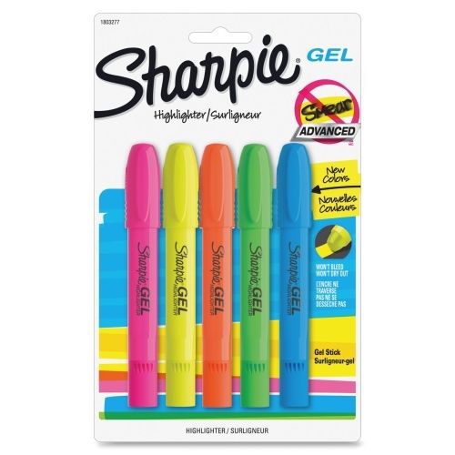 Sharpie gel highlighter - bullet point - assorted - 5 / pack - san1803277 for sale