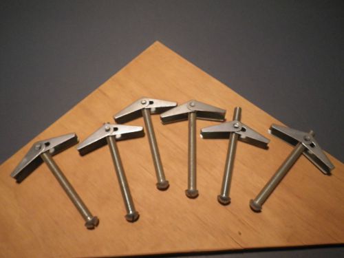 6 Toggle bolts large 1/2&#034; bolt size 6&#034; length wing is 4 1/2&#034; wide slotted