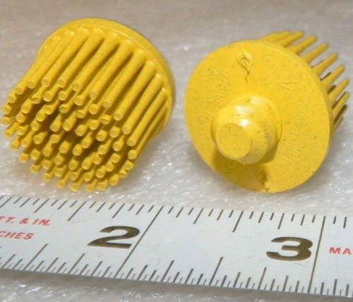 2 pc one inch 3m roloc bristle disc 80 grit  yellow, 30,000 rpm new ( loc6 ) for sale