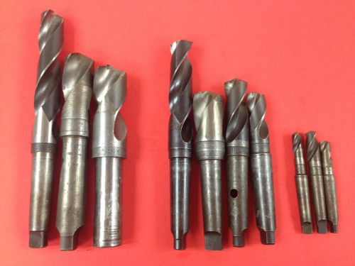 LOT OF 10 DRILL BIT HERCULES,NATIONAL HIGH SPEED,PTD,MALOUS SWEDEN, &amp; OTHER