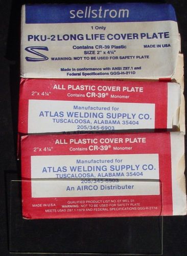 Welding all-plastic cover plates - lot of 6 - 2” x 4 1/4 ” - CR-39 Monomer
