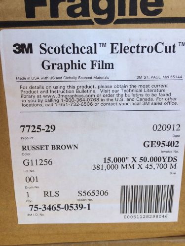 3M SCOTCHCAL ELECTROCUT GRAPHIC FILM - RUSSET BROWN - ****NEW****