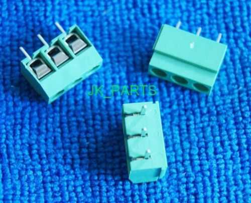20pcs 5mm pitch 3 pin 3 way straight pin pcb screw terminal blocks connector for sale