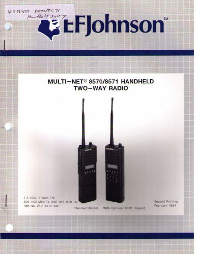Johnson Service Manual MULTI-NET 8570/8571 HANDHELD