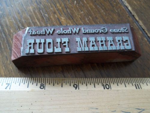 Vintage Graham Flour Printer Block - Excellent condition!