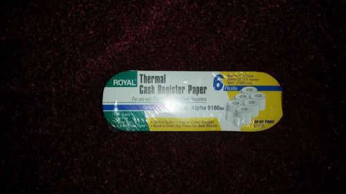 ROYAL Thermal Cash Register Paper 6 Rolls Pkg