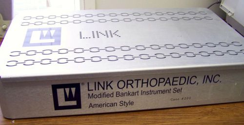 Link orthopedic modified bankart instrument set sterilization caddy for sale