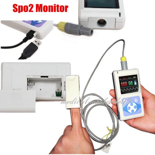 new Color TFT Handheld Pulse Oximeter with Free Software - Spo2 Monitor Accurate