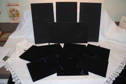 lot of 13 Black Velvet square Pads Jewelry Display Boards 3 sizes