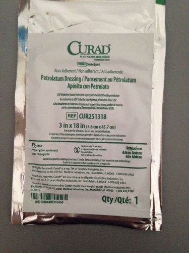 Curad Petrolatum Dressing 3 X 18 inch Sterile Latex free non-adherent 5 pack