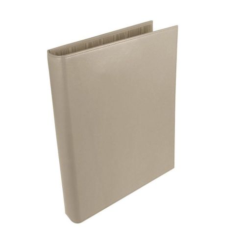 LUCRIN - Simple A4 binder - Smooth Cow Leather - Light taupe