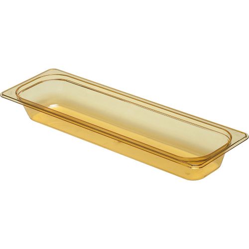 Cambro 1/2 gn high heat food pan, 2 1/2&#034; deep, 6pk amber 22lphp-150 for sale