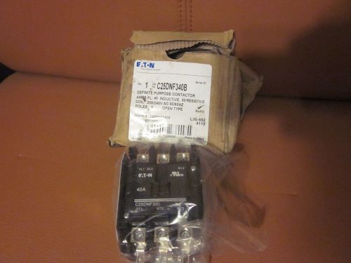 Eaton Cutler-Hammer C25DNF340B (42CF35AG) 3 Pole 40A 208/240V Contactor - New