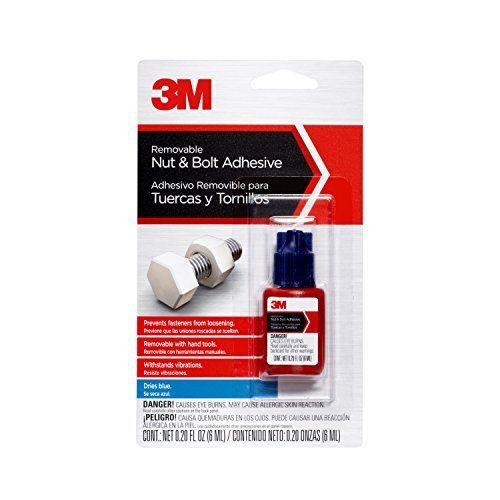 3M 18120 Removable Nut and Bolt Adhesive, .20-Fluid Ounce