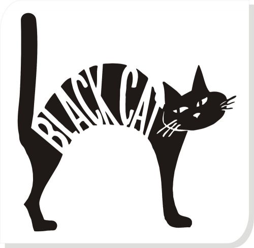 creative black cat car vinyl sticker decals truck window bumper decor #92
