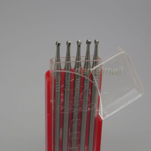 5 PCS SBT Dental Low Speed Tungsten Carbide burs HP 5# for clinic or lab Round