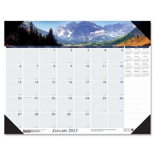 House of Doolittle Mountains Desk Pad Calendar 18.5&#034; W x 13&#034; D
