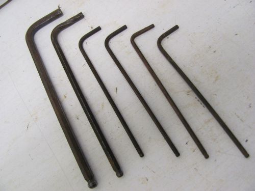 Lot of 6 long arm ball point allen hex wrenches 3/32(q.4) 5mm(q.1) &amp; 5/32(q.1) for sale
