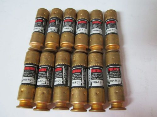 LOT OF 12 COOPER BUSSMANN FUSETRON FRN-R-2 1/2 FUSE NEW NO BOX