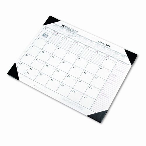 At-A-Glance Two-Color Monthly Desk Pad Calendar, 22 x 17, 2013