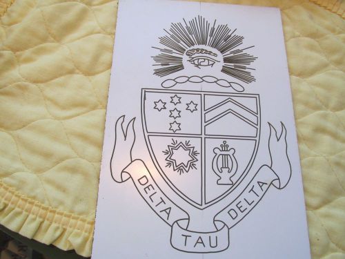 Engraving Template College Fraternity Delta Tau Delta Crest - for awards/plaques
