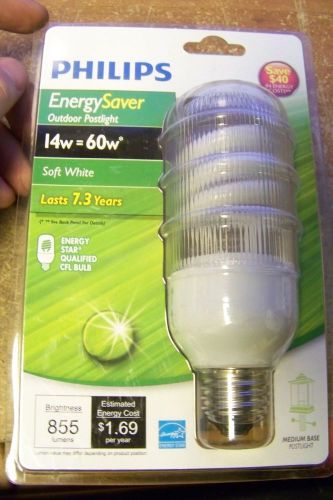 NEW Phillips BC-EL/O 14W=60W Lamp Bulb Replacement, Soft White