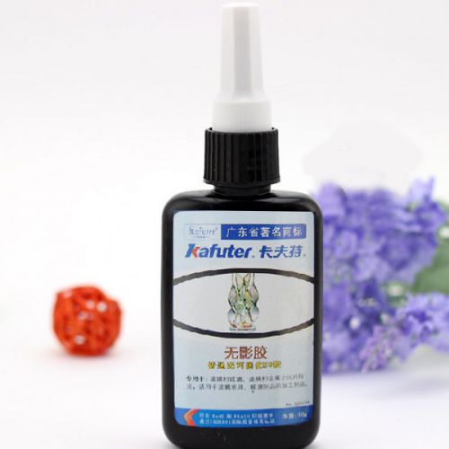 Great Metal Wood Visible Kafuter Strong Bonding UV Light Cure Adhesive Glue 50ml