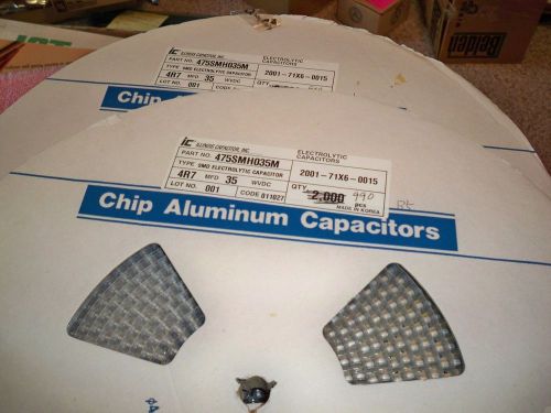 Chip aluminum capacitors 4r7 mfd 35 wvdc, qty. 1970 for sale