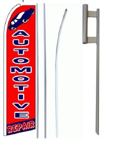Automotive Repair King Size  Swooper Flag Sign  W/Complete Set