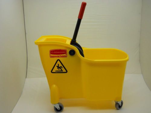 Rubbermaid commercial products 90-7281-a1 mop bucket and wringer 31 qt. yellow for sale