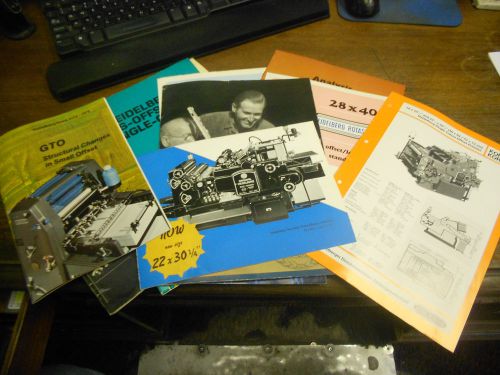Heidelberg Offset and Letterpress Sales Literature and Booklets (NICE!)