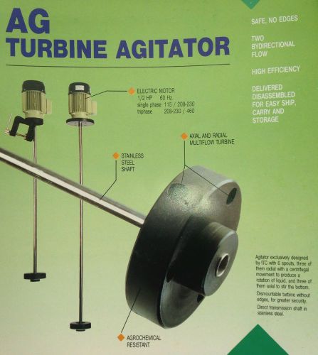 Turbine agitator (clamp or flange available) for sale