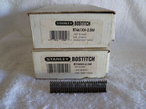 2-BOSTITCH (STANLEY) 5/8&#034; --&#034;T&#034;  NAILS,   BT461XH-2.5M for TRACK or  HAT CHANNEL