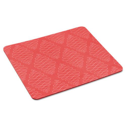 Mouse Pad with Precise Mousing Surface, 9&#034; x 8&#034; x 1/5&#034;, Coral Design