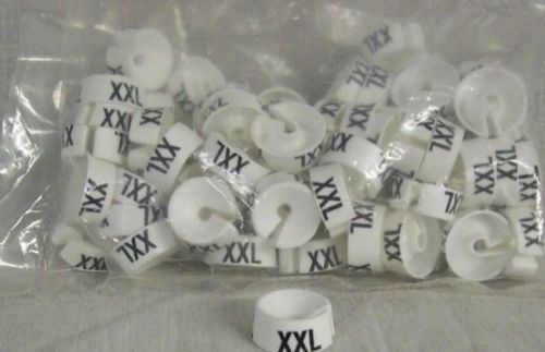 Store Display Fixtures 25 NEW WHITE SIZE MARKERS FOR HANGERS Size XXL