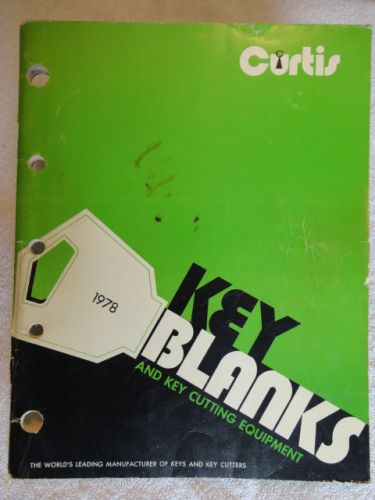 Curtis Key Blanks And Key Cutting Equipment Book - 2/1978 Edition - #70291-30M