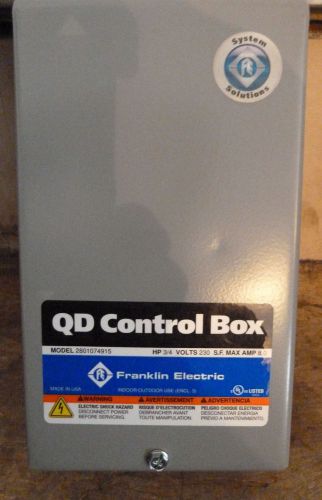 Franklin electric  nib qd control box submersible motor 3/4 h.p. made in usa for sale