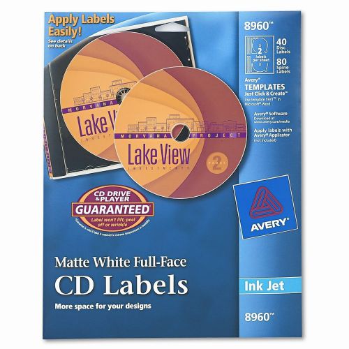 Avery Consumer Products Inkjet Full-Face Cd Labels (40/Pack)