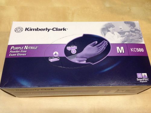 New - kimberly-clark kc500 purple nitrile exam gloves size-medium (100 gloves) for sale
