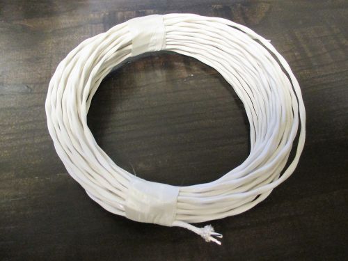 20 awg. SPC Silver Plated Twisted Wire 2 Conductor  PTFE Tape Jacket White 50ft.