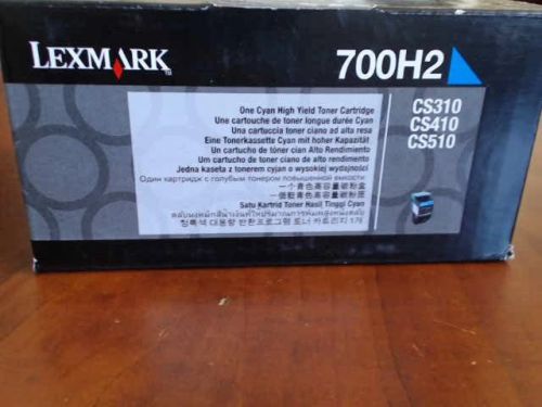 GENUINE SEALED LEXMARK 700H2 BLUE TONER High Yield 3k prints CS310 CS410 CS510
