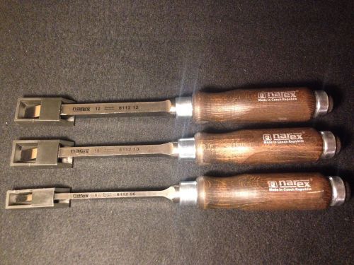 Narex 3 pc set 6 mm, 10 mm, 12 mm Mortise Chisels New