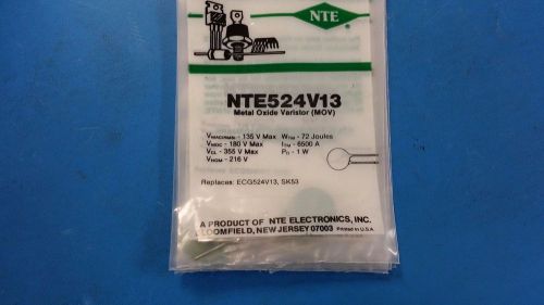 (1 PC) NTE524V13, ECG524V13, SK53, Metal Oxide Varistor (MOV)