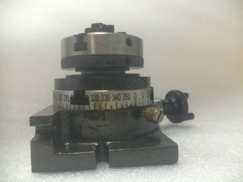 Rotary Table Horizontal &amp; Vertical 4&#034; / 100mm with 65mm Lathe Chuck for Milling