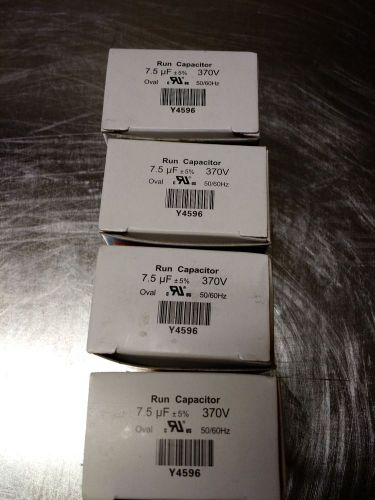 4 - lennox y4596 oval 7.5 uf 370 volt motor run capacitor new for sale