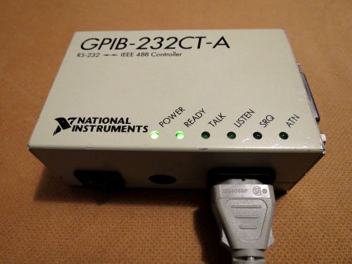 National Instruments GPIB-232CT-A IEEE 488 Controller with cables (Power &amp; GPIB)