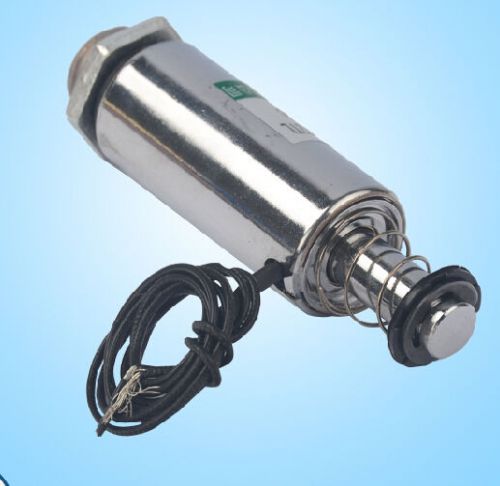 1PCS Solenoid Electromagnet With Spring Return DC 12V 16mm Pull Type Tubular