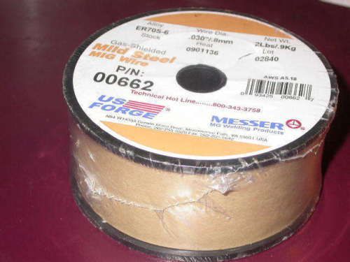MESSER MG WELDING PRODUCTS Mild Steel MIG Wire, .030&#034;, US Forge 00662, 2# Roll